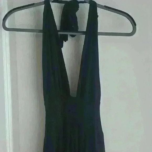 Black TART Halter Deep V dress. SZ XS. - Picture 2 of 7